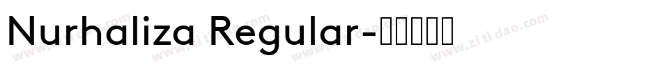Nurhaliza Regular字体转换